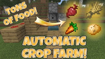 1.16 EASY AUTO CROP FARM! Wheat, Carrots, Potato, Beetroot [Minecraft Bedrock]