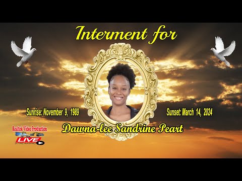 Interment For Dawna-lee Sandrine Peart