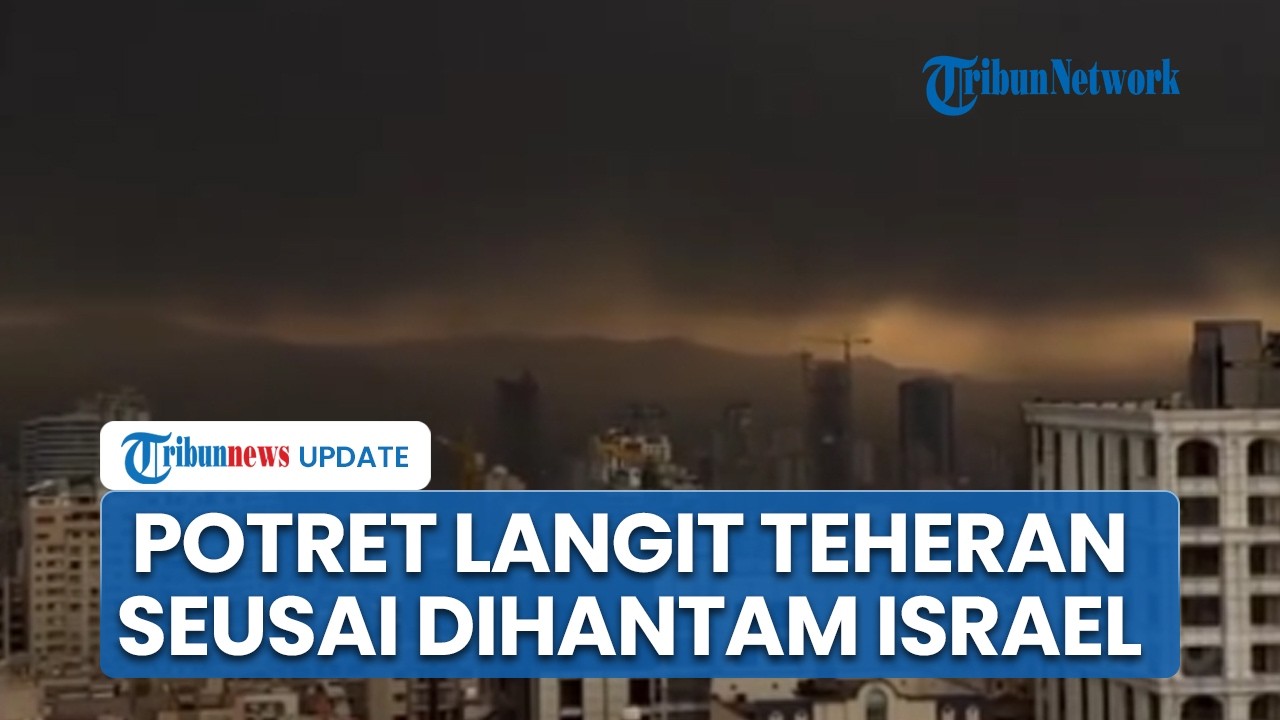Penampakan Langit Iran Gelap Gulita, Hujan Minyak Picu Kekhawatiran seusai Kilang Diserang AS-Israel