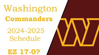 Commanders 2024-2025 NFL schedule! (all opponents for next season)