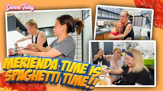 MERIENDA TIME PARA SA MGA BEKS! ( SPAGHETTI AND FRIED CHICKEN FOR THE WIN! ) | DIVINE TETAY