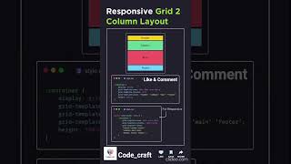 🔥 Responsive 2 Column Grid Layout Using CSS Grid 🤯