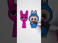 💕 Pinki von Sprunki & niedlicher flauschiger Freund 💙✨ Glitzerkolorierung #glitter #kunst #spielzeug