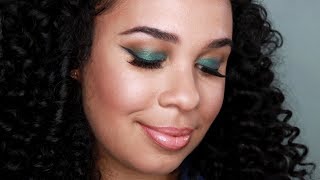 New Years Eve Green Holiday Makeup Tutorial | Affordable NYE Makeup