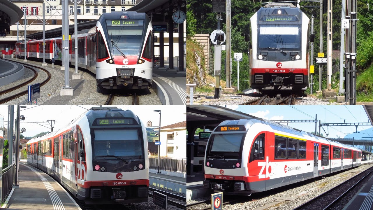 Vlaky ZB z Luzernu směr Engelberg/Interlaken (Švýc.), ozub. úseky a dílčí dvoukolejky, 2018 - 2021