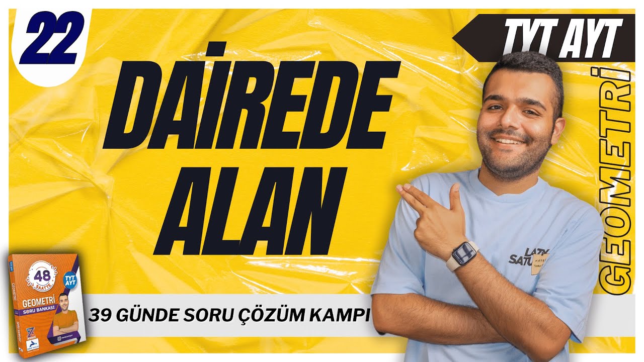 📐Dairede Alan Soru Çözümü 🔥39 Günde TYT-AYT Geometri Kampı | 22.Gün - Merkeze Teğet