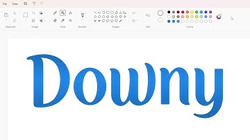 How to draw the Downy logo using MS Paint | How to draw on your computer