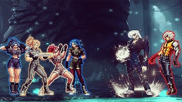 [KOF Mugen] Element AV, Zein Dael Vs Leona Team