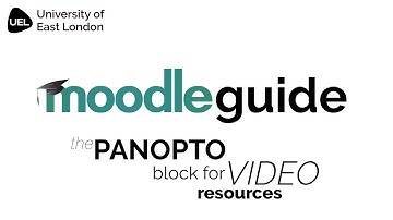 The Panopto Block for Video Resources