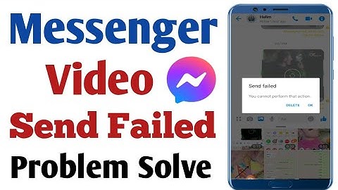 Messenger video send failed problem solve | Fix messenger video sending problem ! in hindi