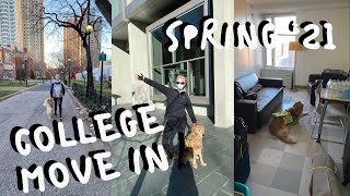 Spring 2021 College Move in with a Service Dog // first apartment