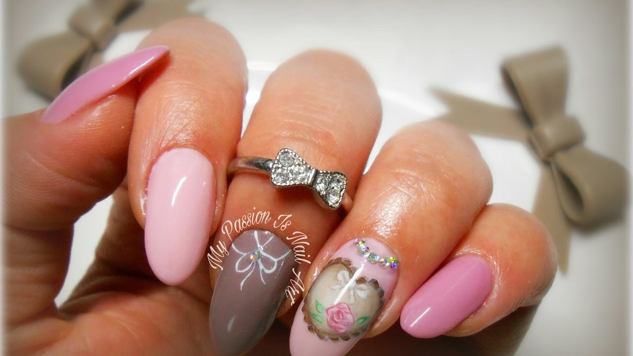 Shabby Chic Nails Tutorial Nail Art X San Valentino In Stile