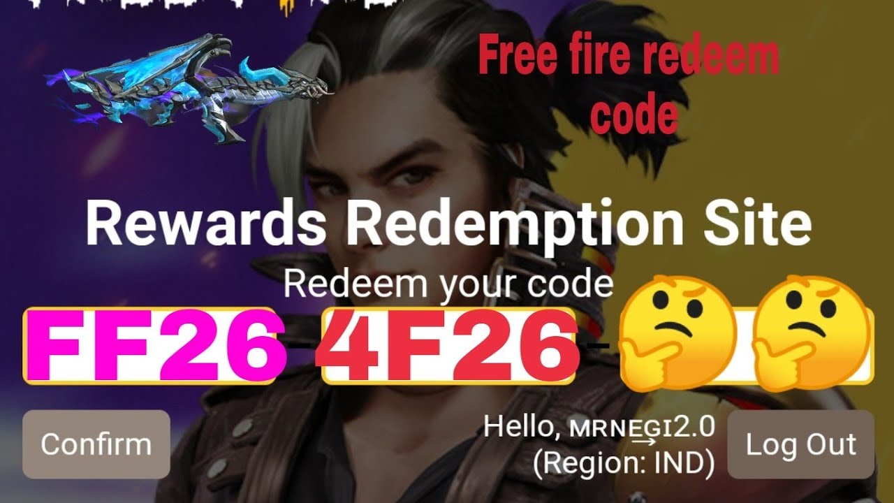 free fire redeem code - YouTube
