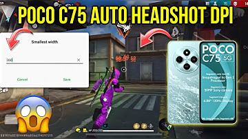 Poco C75 5g dpi setting free fire || Best dpi for Poco c75 free fire || dpi poco free fire