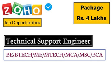 Zoho Technical Support Engineer - 2023 Off Campus Recruitment Drive