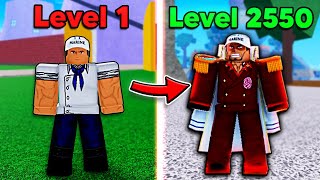 Noob To Max Level As Akainu with Magma Awakening in Blox Fruits