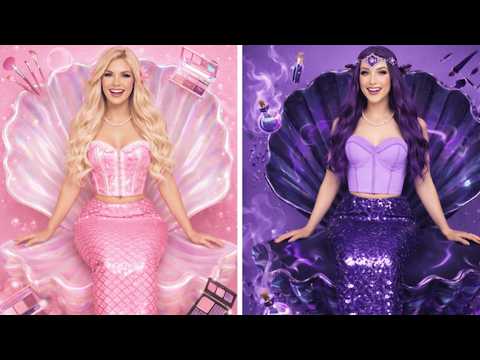 GOOD Mermaid vs BAD Mermaid ✨ Gorgeous Mermaid Makeover