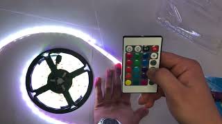 Video Obzor Svetodiodnaya Lenta Smd 5050 Rgb Led 5 M Ip65 S Pultom I Blokom Pitaniya 5M