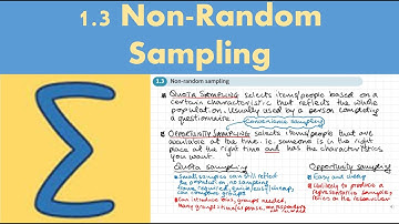 1.3 Non-random sampling (STATISTICS AND MECHANICS 1 - Chapter 1: Data collection)