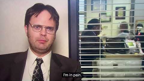 The Office Launch Party Part 1 - Dwight in Pain