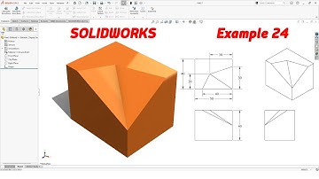 SolidWorks Tutorial – Example 24 | Simple 3D Modeling for Beginners