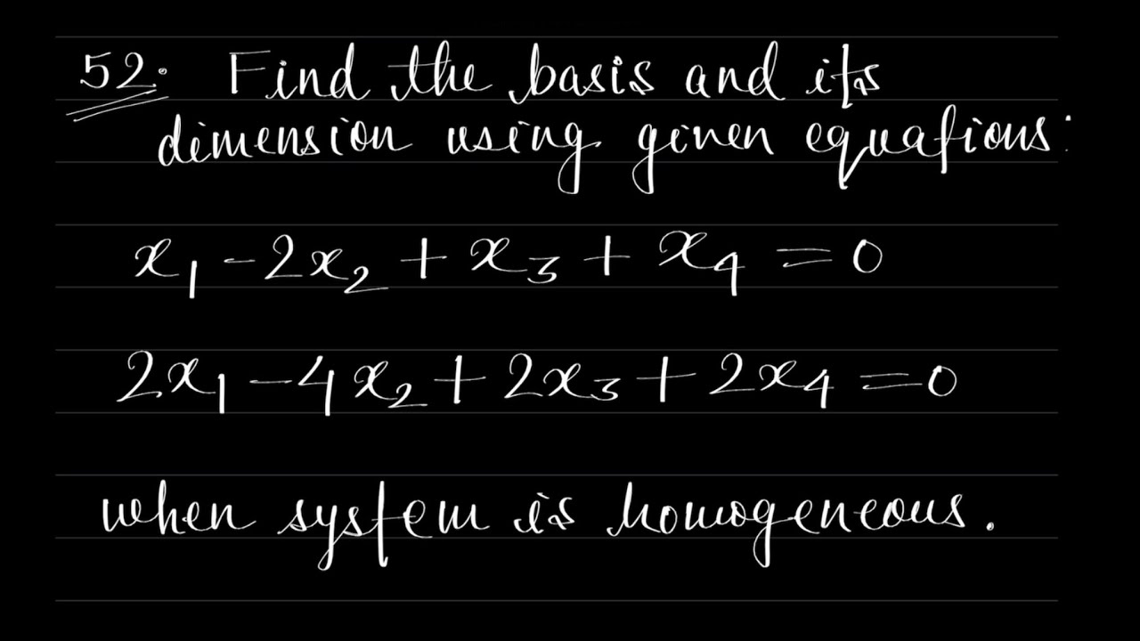Linear Algebra Problem 52 - YouTube