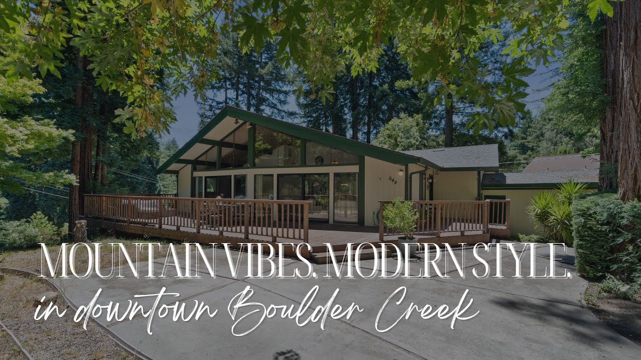 Mountain Vibes, Modern Style Home in Downtown Boulder Creek