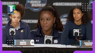 Niele Ivey, Hannah Hidalgo, Cassandre Prosper preview Elite 8 clash with UConn