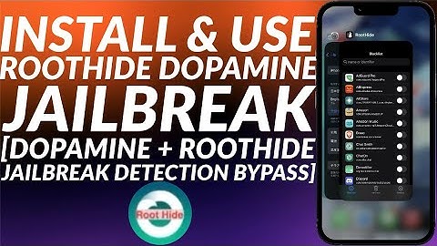 How to install & use RootHide Dopamine Jailbreak | RootHide Jailbreak Detection Bypass | 2023