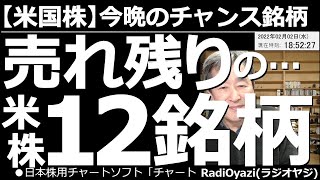 【米国株－今晩のチャンス銘柄】売れ残りの米国株12銘柄！　引き続き米市場が堅調だ。主要３指数は連日の上昇で、売られる気配なし。このまま高値圏に復帰する可能性もありそうだ。今日も安い個別銘柄を紹介する。