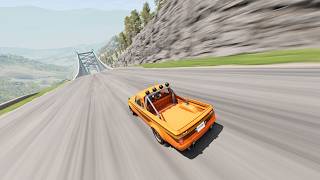 Full Throttle INSANE Long Downhill lane ! | BeamNG.drive Epic Crashes &amp; Speed Test #98