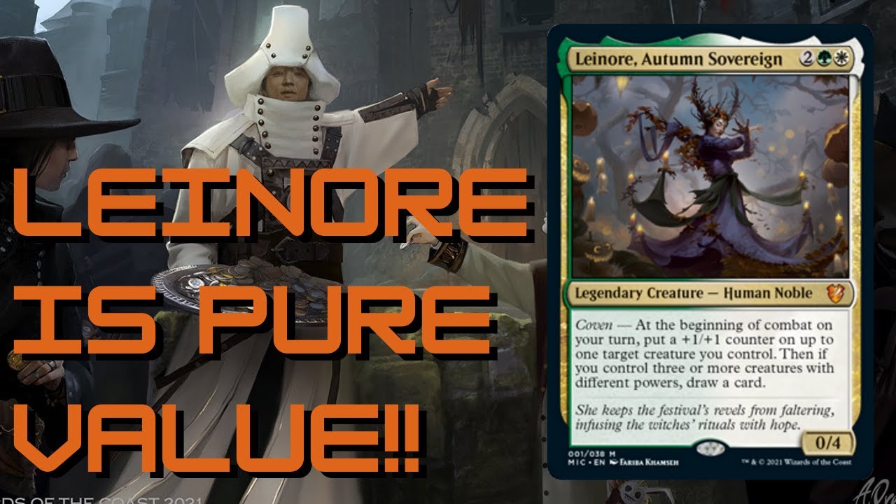mtg leinore commander deck Leinore, Autumn Sovereign [1] [Innistrad: Midnight Hunt: Commander] [Foil]  – Face to Face Games main image 1