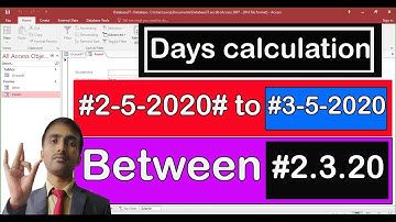 Calculate number of days in ms access in hindi and english @computer and Excel solution