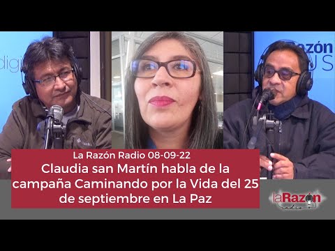 Claudia san Martín habla de la campaña Caminando por la Vida del 25 de septiembre en La Paz