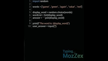 سويت لعبة تركيب الكلمات باستخدام بايثون #coding#pythontutorial #programming #python #pythontutorial