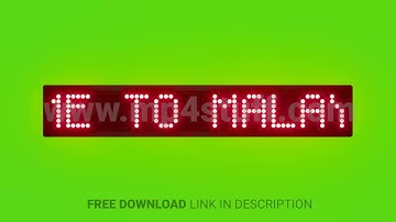Welcome to Malaysia Scrolling Red Dot Matrix LED Text Animation on Green Screen Seamless Loop