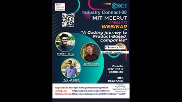 A Coding Journey to Product-Based Companies [Industry Connect PART 20]