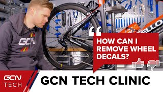 What's The Best Way To Remove Wheel Decals? | GCN Tech Clinic #AskGCNTech