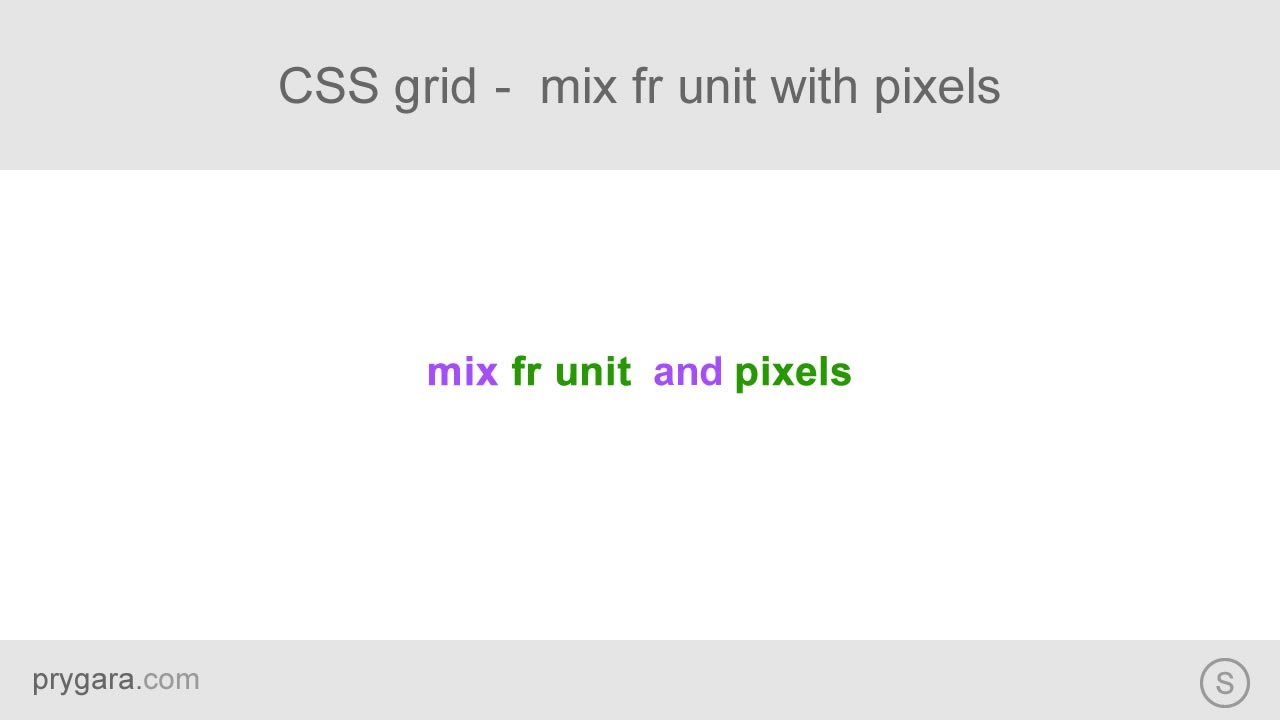 CSS grid - mix fr unit with absolute length pixels - YouTube