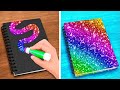 COOL SCHOOL HACKS AND DIY CRAFTS || Rainbow School Hacks &amp; Easy Drawing Tips by 123 GO LIKE!