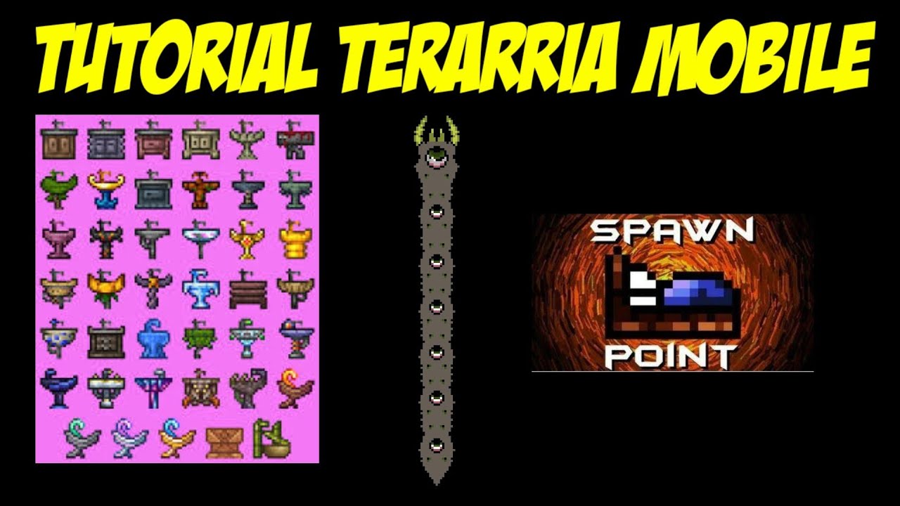 Terraria Tutorial and Boss Eater Of Worlds, Sink and Pumpkin Bed. YouTube