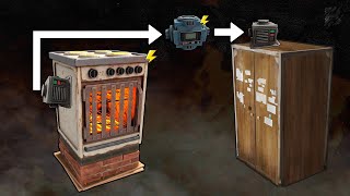 Автоматизация плавки ресурсов в шкаф | Automation of smelting resources into the cupboard | RUST