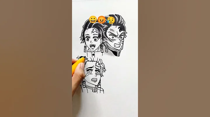 How To Draw Tanjiro With Matching Emoji. #shorts #viral #anime #art