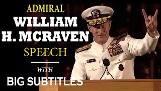 Admiral William H. McRaven: Change the World by Making Your Bed | ENGLISH SPEECH with BIG Subtitles