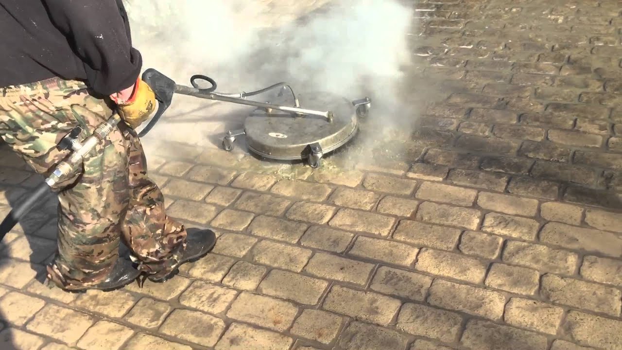 Imprinted concrete cleaning YouTube