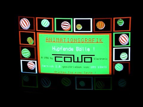 AMIGA alike animation (ANIMATIONSGRAFIK, 1986) on Sinclair QL (MC68008, 7.5Mhz) with RAM expansion