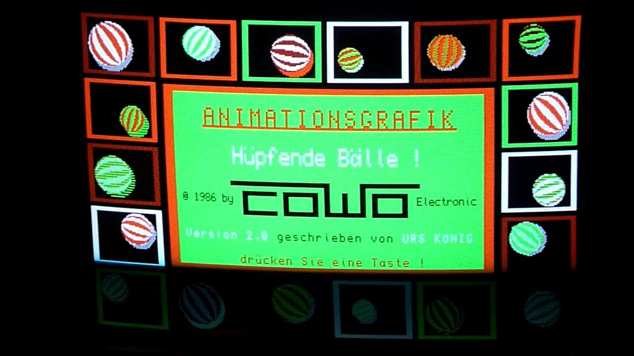 AMIGA alike animation 1986 on Sinclair QL (MC68008, 7.5Mhz)