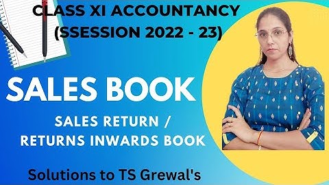 Sales Book | Sales Return Book | Returns Inward Book |