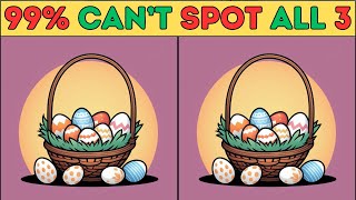 【Find & Spot 3 Difference】Only GENIUSES can find all Difference | HARD #easter