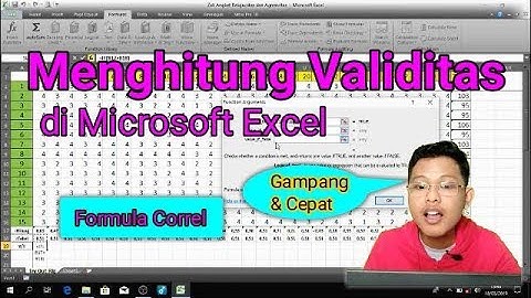 Menghitung Validitas Di Microsoft Excel Menggunakan Formula Correl
